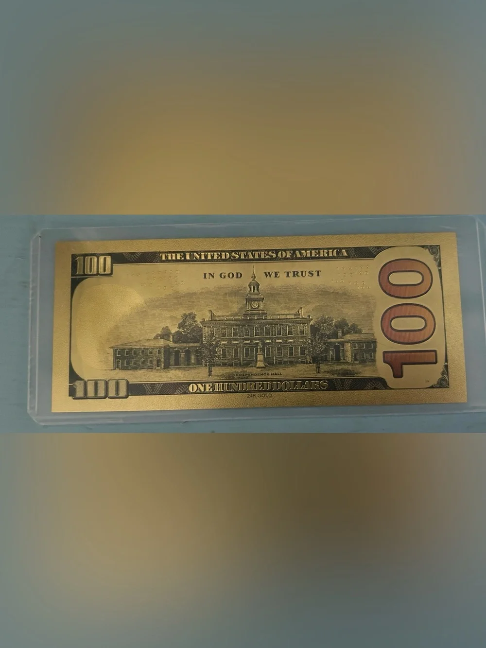 Thor $100 14K Gold Plated Collectible Fake $100